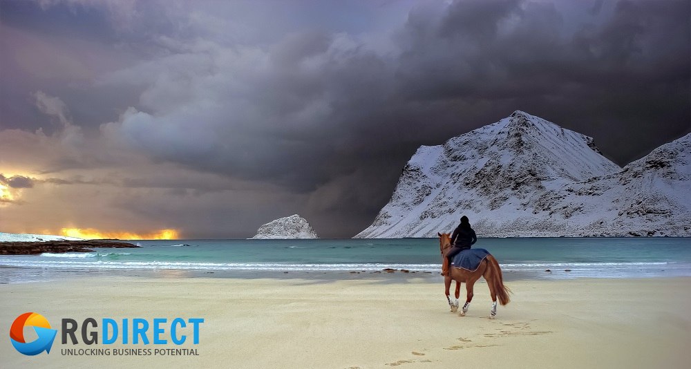 Horseback Riding on the Beach in the USA